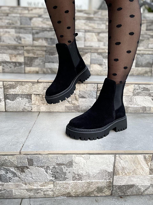 Черевики жіночі GREMMY чорні замша натуральна зима висота 13 см (4914) Коломия - фото 5