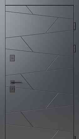 Двері вхідні SARMAK Люкс термо Свея дерев'яна панель ArWood RAL 7016 / ПВХ біле дерево 960x2040 мм ліві Київ