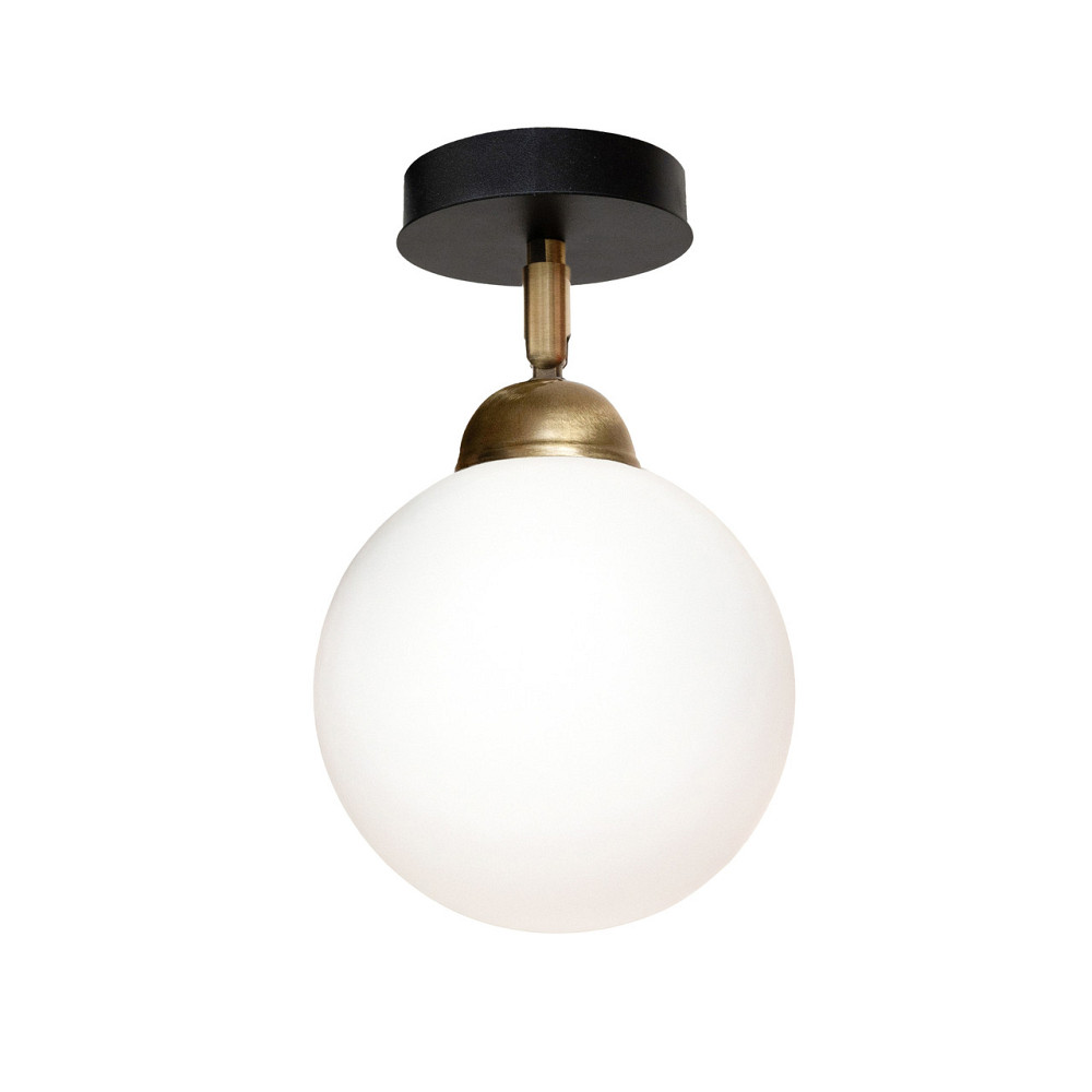 Светильник настенно-потолочный MSK Electric Luna на один плафон шар под лампу Е27 PL 20261-1 BK Одесса - изображение 3