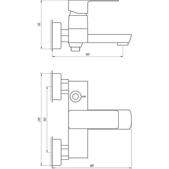 Смеситель для ванны DOMINO MALIBU DMM-102N (000013702) Киев