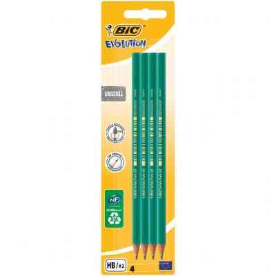 Олівець графітний Bic Evolution HB, в блістері, 4 шт (bc8902764) Вінниця