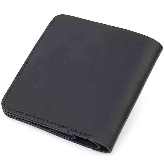 Матовое мужское портмоне из натуральной кожи Черный (SHVIGEL) Киев
