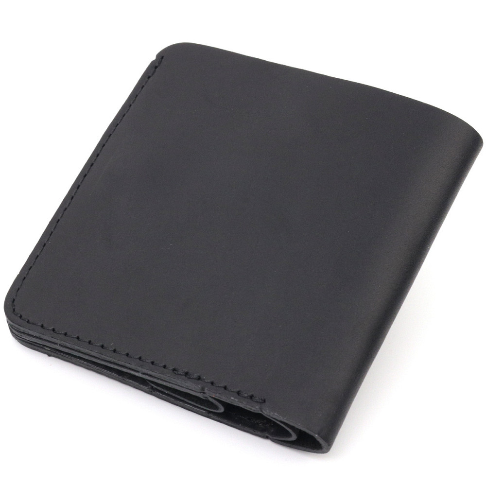 Матовое мужское портмоне из натуральной кожи Черный (SHVIGEL) Киев - изображение 6