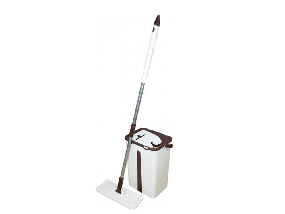 Плоская швабра Maxi Flat Mop с ведром 12 л в цветной упаковке ТМ ZAMBAK PLAST Киев - изображение 1