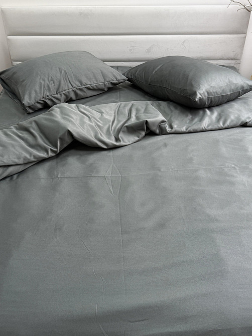 Комплект наволочок Ecotton 50х70 см 2 шт темно-сірого кольору Nid Grey Коломия - фото 8