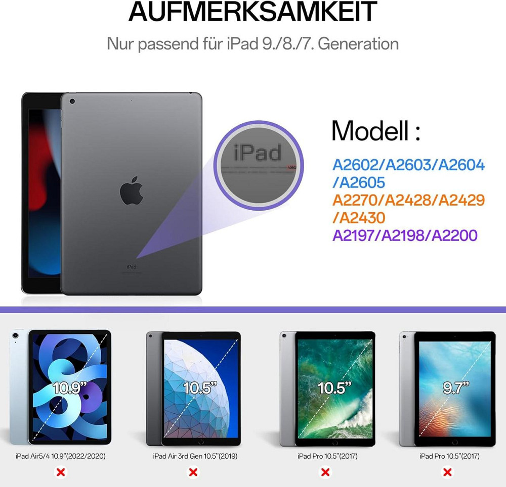 Защитный чехол с Bluetooth клавиатурой для iPad 9th/8th/7th Generation 10.2 Inch 2021/2020/2019 Днепр - изображение 8
