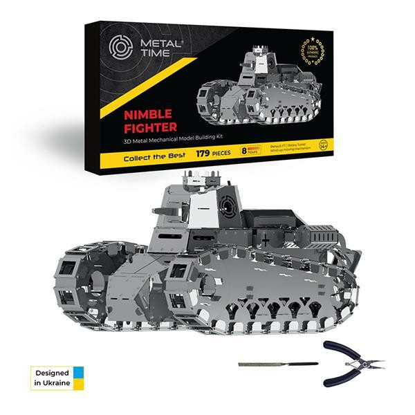 Колекційна модель-конструктор Metal Time Nimble Fighter Танк Renault FT-17 механічний (MT010) Харків - фото 1