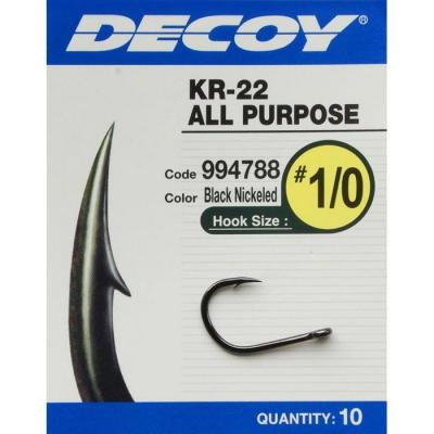 Крючок Decoy KR-22 Black Nickeled 05 (12 шт/уп) (1562.02.99) Винница - изображение 2