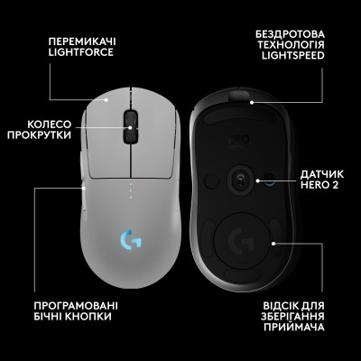 Мишка Logitech G Pro 2 Lightspeed Wireless White (910-007302) Вінниця - фото 12