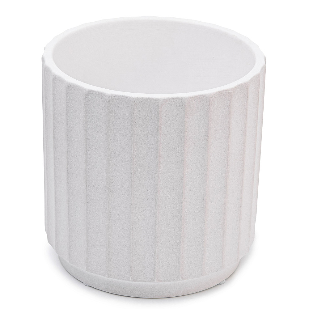 elemi Кашпо для квітів керамічне elemi "Грань" (білий) 13.5" круглий 1,4 л Коломыя - изображение 6