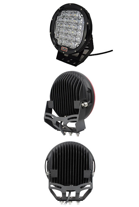 Светодиодная фара StarLight HP-GZD-088-Black круглая, дальний точечный белый свет 45W 4500Lm 6000K 12/24V (| 220мм) Харьков - изображение 5