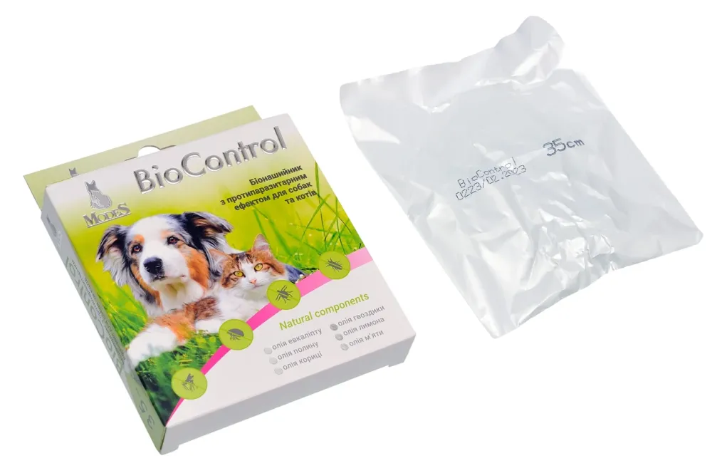 Нашийник ModeS BioControl БіоКонтроль для котів і собак з протипаразитарним ефектом 35 см Київ - фото 2