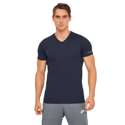 Футболка Kappa T-shirt Mezza Manica Scollo V K1316 BluNavy темно-синій XL (8016279702523) Вінниця - фото 1