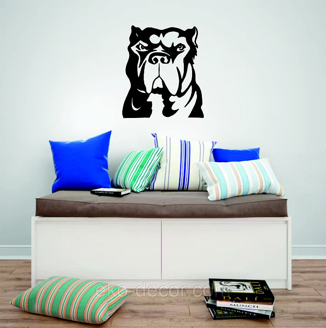 Декоративное настенное Панно «Кане-корсо», Декор на стену 70*61 см., Черный Киев - изображение 4