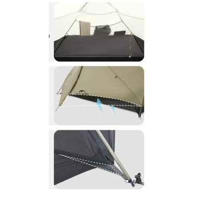 Палатка Naturehike одномісний ультралегкий Mongar UL CNK2550WS016, коричневий (6927595770368) Вінниця - фото 2