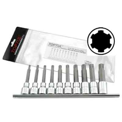 Набір головок Toptul з насадкою 1/2" RIBE M5-M16 10шт. довгі (GAAG1003) Вінниця