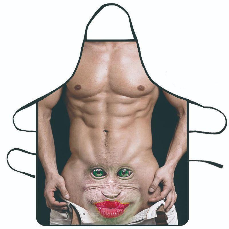 Фартук с приколом с принтом обезьяны 80 на 60 см разноцветный Киев - изображение 1