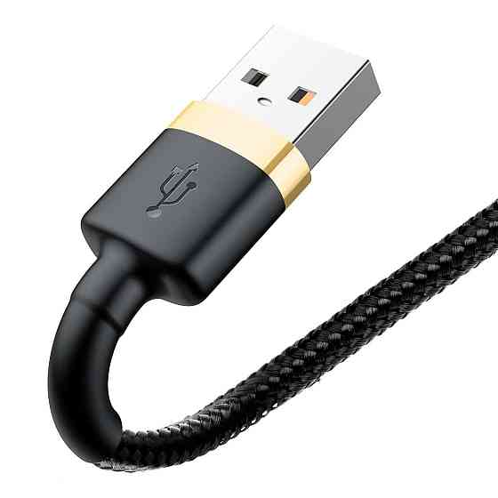 Кабель Baseus Cafule Cable USB For Lightning 2.4A 1m Gold+Black Київ
