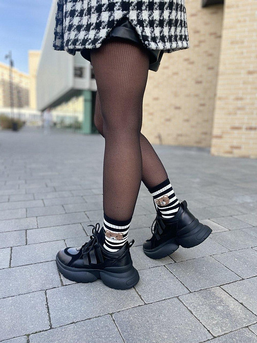 Кроссовки женские M.KRAFT черные натуральная кожа+замша осень-зима 38р.39р. (21042/1) Коломия - фото 2