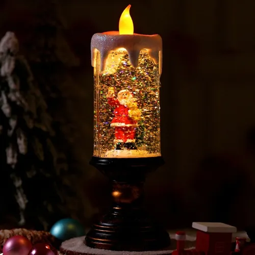 Світильник-декор новорічний Свічка HC-G032 LED USB AAх3 (10.5x10.5x30см) Київ