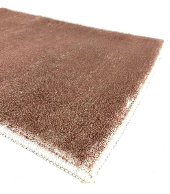 Коврик для ванны и душа 60*40см нескользящий Bathlux мягкий тканевой прорезиненный, Коричневый Каменец-Подольский - изображение 2