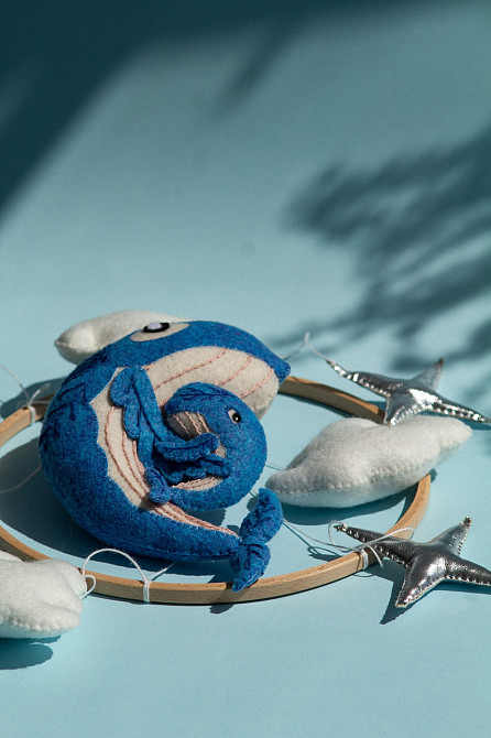 Дитячий музичний мобіль на ліжечко для немовлят WooolyWool «Мамина радість» з 35 мелодіями Київ - фото 6