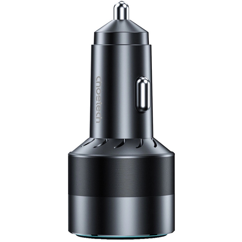 Автозарядка 2xUSB 63W (USB-C+USB-A) PD45W+QC3.018W чорна Choetech Винница - изображение 3