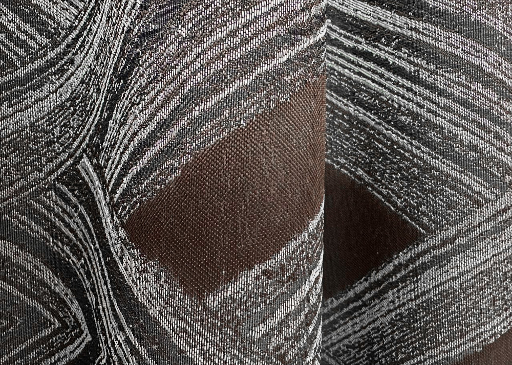 Комплект готовых штор VR-Textil Жаккард Mystery № 1623ш Серый с венге 150х290 см 2 шт (33-0524) Киев - изображение 8