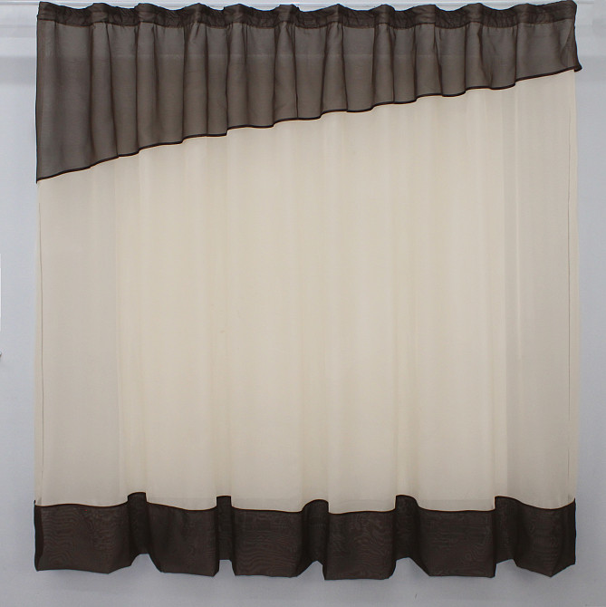 Кухонная занавеска VR-Textil № 047к бежевый с венге 270х170 см (52-0610) Киев - изображение 1