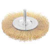 Щітка для електроінструменту Tolsen дискова 75 мм х 6.4 мм, гофрований латунований дріт (77542) Київ