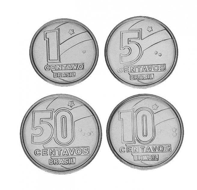Набір 1, 5, 10, 50 центаво, 1989-1990 рр., 1989, Бразилія Полтава - фото 1