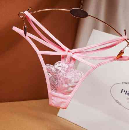 Еротичні стрінги рожеві - розмір універсальний (42-44) Київ