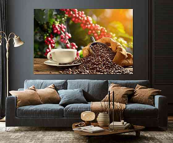 Картина полотно у вітальню / спальню Кава  MLP_370 ( 60х30см ) 90х180см Київ