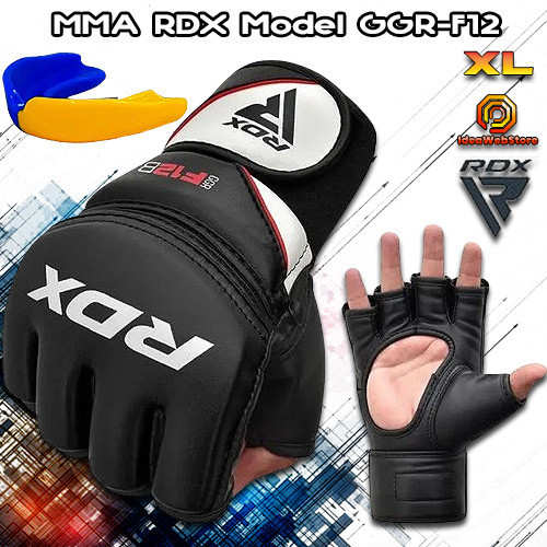 Перчатки для ММА смешанных единоборств рукопашного боя черные RDX Model GGR-F12 размер XL Киев - изображение 7