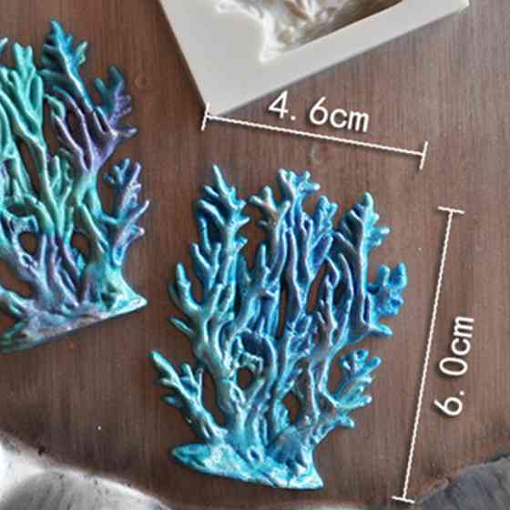 Молд кондитерский Коралл 70 на 58 мм серый Киев