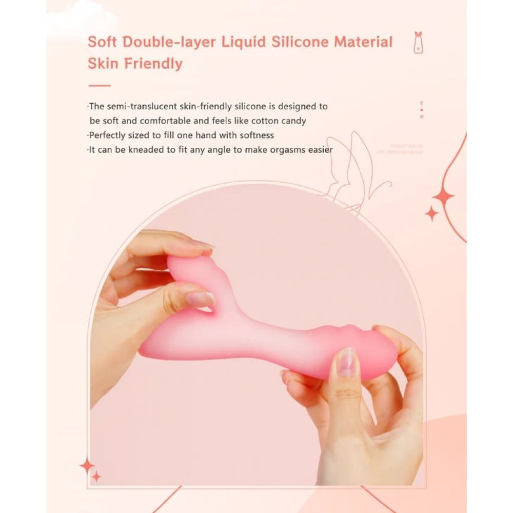Вибратор двойной BeYourLover Cloud JOY 10 режимов вибрации, розовый Sex Aura Киев - изображение 2