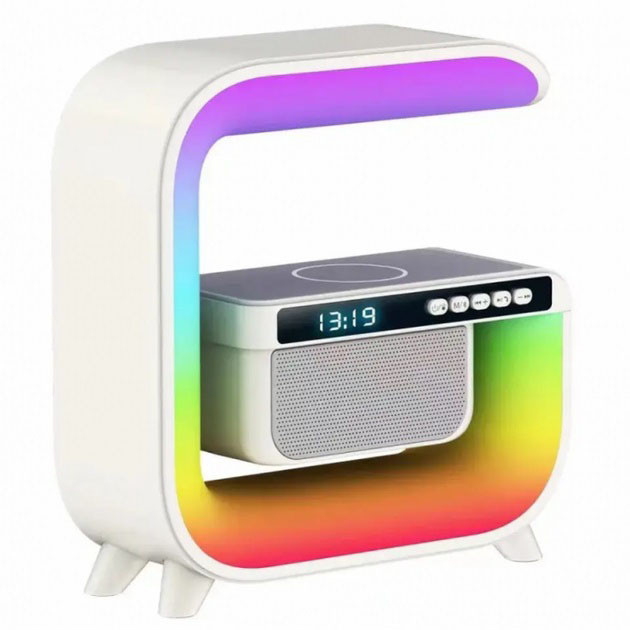 Ночник беспроводной с аккумулятором RGB, Беспроводная лампа ночник с функцией будильника LF-32 Львов - изображение 12