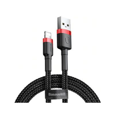 Дата кабель USB 2.0 AM to Lightning 0.5m Cafule 2.4A red+black Baseus (CALKLF-A19) Винница - изображение 2
