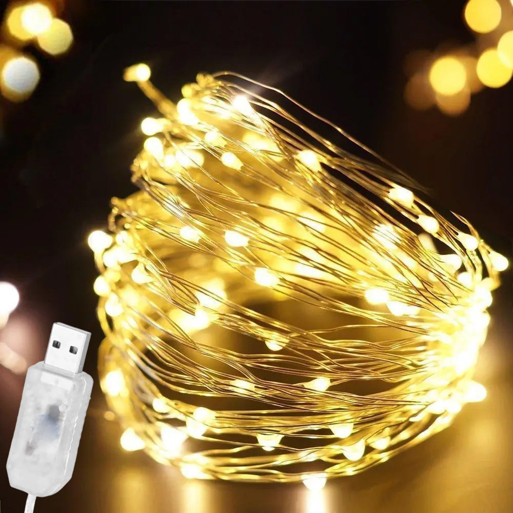 Гірлянда роса від USB,10м,Теплий білий SBR Київ - фото 1