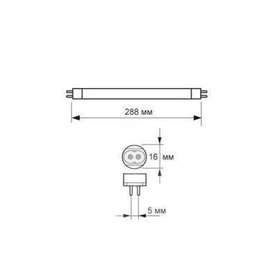 Лампочка Delux T5 8W G5 (10007848) Винница - изображение 3