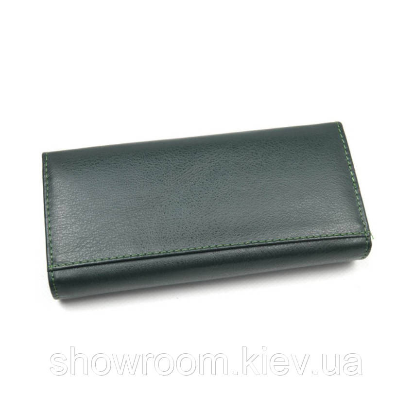 Жіночий шкіряний зручний гаманець Marco Coverna (051) темно зелений Київ - фото 3