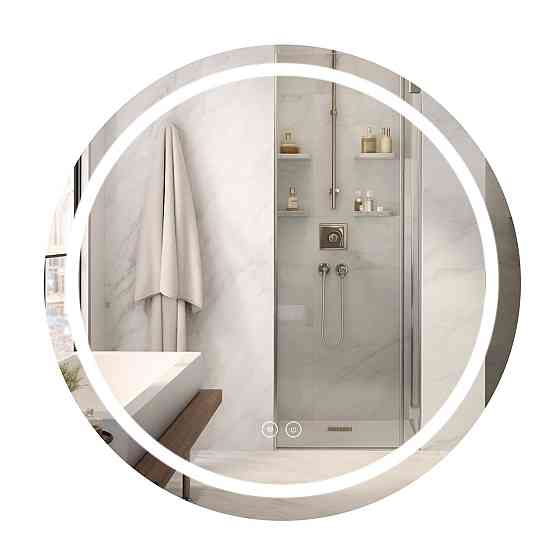 Зеркало Qtap Mideya (MI6) R900 с LED-подсветкой Touch, с антизапотеванием, диммером, рег. яркости QT2078NCR9090W Киев