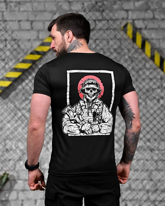 Футболка Воїн чорна ДЛ7220 Одеса - фото 1