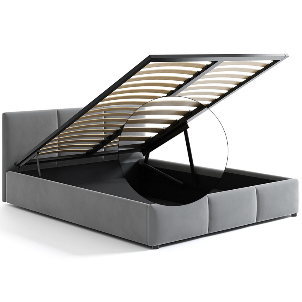 Двоспальне ліжко (підйомний механізм) Doros Мона 160x200 см Сірий (DRS-011391) Дніпро - фото 8