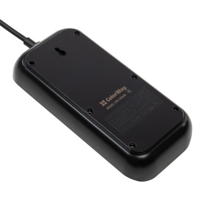 Мережевий фільтр живлення ColorWay CW-CHE64B, 6 розеток/4USB Black (CW-CHE64B) Вінниця - фото 11