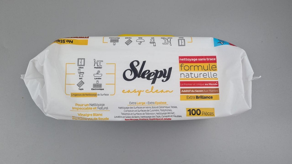 Волога серветка 100 шт. з клапаном для прибирання "SLEEPY" EXTRA SHINE ЖЕЛТАЯ (1 пачка) Харків - фото 2
