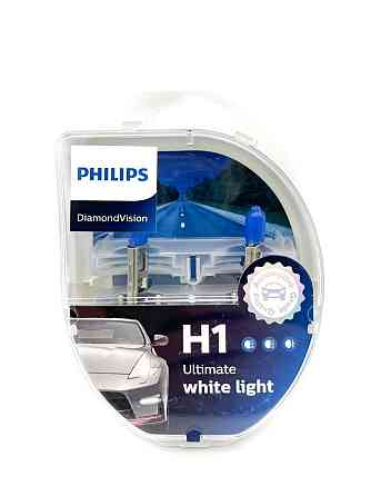 Комплект галогенных ламп PHILIPS H1 12258DVS2 Diamond Vision 5000K 55W 12V P14,5s (2 шт) Харьков