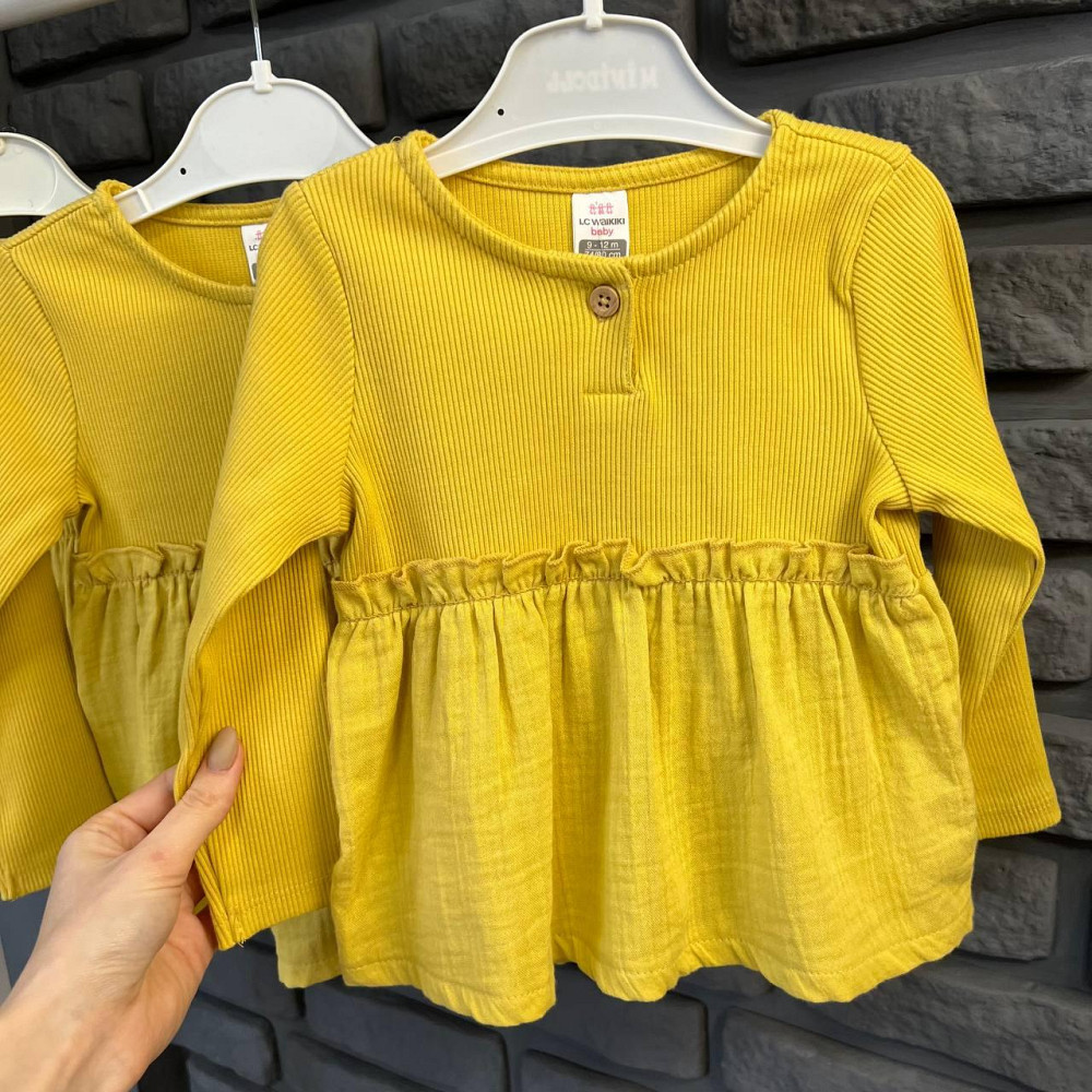 Дитяча Кофта З Рюшкою LC Waikiki Гірчична 86 Київ - фото 1