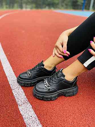 L&M Кросівки жіночі L&M 071-1 чорні (весна-осінь, еко-шкіра) (4753) Коломия