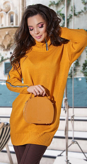 Подовжений светр із кристалами (42-46) Київ - фото 1